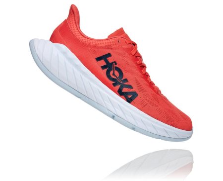 Hoka One One Carbon X 2 Ženske Road Tekaški Čevlji Koralna / Črna SI-584631R